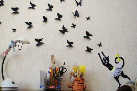 Как делаются бабочки на стену своими руками с фото