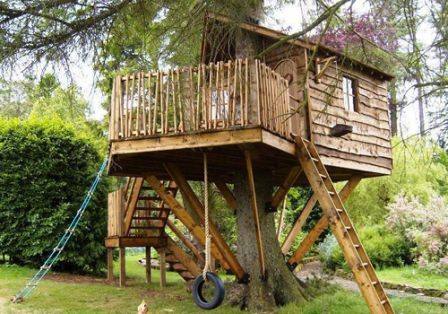 Как построить домик на дереве с фото