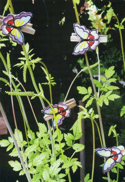 Украшение ландшафта  декоративные бабочки своими руками Фото - фото
