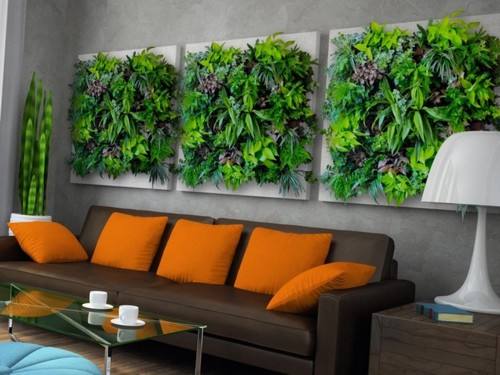 Украшаем интерьер дачи живыми картинами из растений с фото